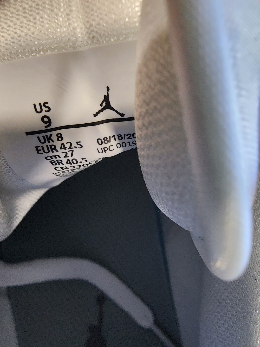 Women's Nike Air Jordan 1 Low Top Sneakers in White Wolf Gray - Picture 4 of 4